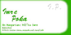 imre poka business card